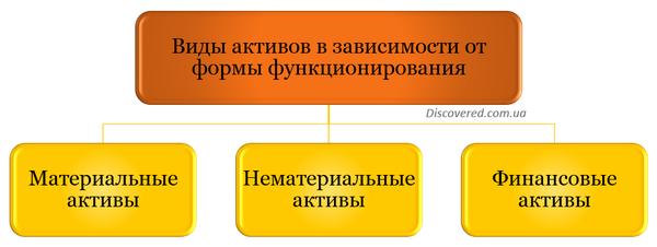 Виды активов в зависимости от формы функционирования Виды активов в зависимости от формы функционирования