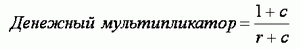 Формула денежного мультипликатора