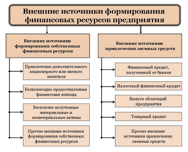 Внешние источники формирования финансовых ресурсов Внешние источники формирования финансовых ресурсов предприятия