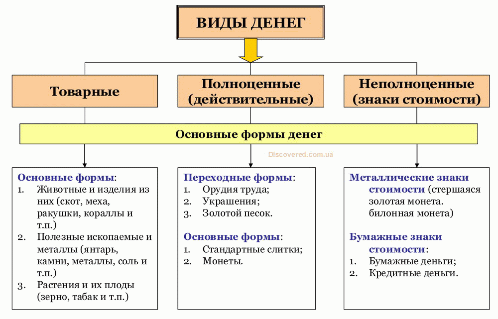 Виды денег Виды денег